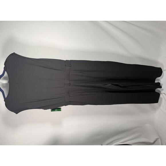 NWT Halara Jumpsuit V Neck Wide Leg Black XL - Picture 2 of 7